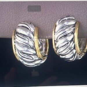 Christian James - Scott Grimes Twisted Silver/Gold Hoops